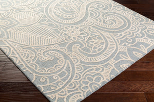 Surya Queensland Modern 2'6" X 8' Handmade Rug - Durable, Eco-friendly, Easy To Clean, Stylish Decor Piece Slate Viscose,Wool Qsl1001-268