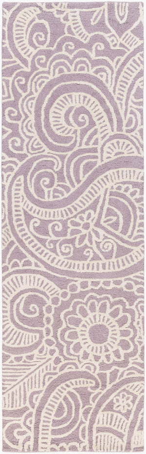 Surya Queensland Modern 2'6" X 8' Handmade Rug - Durable, Eco-friendly, Easy To Clean, Stylish Decor Piece Lilac Viscose,Wool Qsl1003-268
