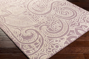 Surya Queensland Modern 2'6" X 8' Handmade Rug - Durable, Eco-friendly, Easy To Clean, Stylish Decor Piece Lilac Viscose,Wool Qsl1003-268