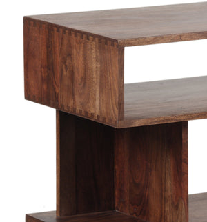 Porter Designs Porter Portola Solid Acacia Wood Console Table - Unique Mid-century Design With Ample Storage Brown Wood 05-108-10-1259