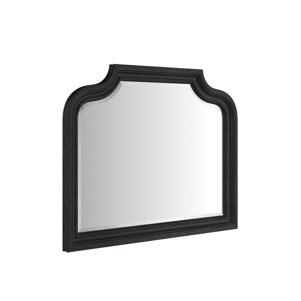 Atrium Landscape Mirror - Elegant Hand-Glazed Black Sable Frame for Timeless Reflection & Style