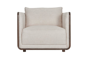 A.R.T. Furniture Sagrada Contemporary Accent Chair With Hazel Finish, Fiber Blenddown Pillow & Pocket Coil Cushion  Parrwood Solid Frame In The Hazel Finish 764503-5303