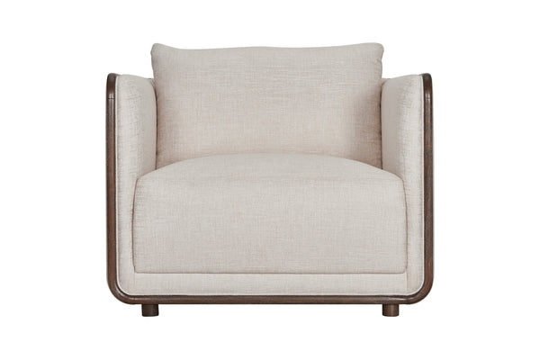 A.R.T. Furniture Sagrada Contemporary Accent Chair With Hazel Finish, Fiber Blenddown Pillow & Pocket Coil Cushion  Parrwood Solid Frame In The Hazel Finish 764503-5303