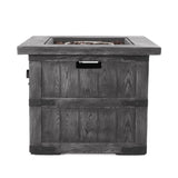 Christopher Knight Home® - Noble House - Finethy Outdoor 40,000 Btu Lightweight Concrete Square Fire Pit