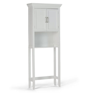 English Elm Avington Space Saver Cabinet - Pure White, Tall & Slim Storage Solution For Small Spaces & Decor B136P158506