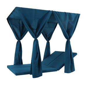English Elm Kenzie Daybed Cushion and Curtain Set for Bedroom Nook Sunroom Lounge Retreat Blue 71046.00CUSH-BLU