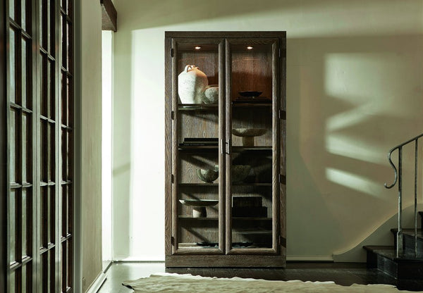 Bernhardt Bernhardt Casa Paros Display Cabinet With Playa Finish, Tempered Glass Shelves & Soft Touch Lighting 317814