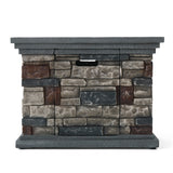 Christopher Knight Home® Noble House 32'' Stone Square Mgo Fire Pit - 40000Btu