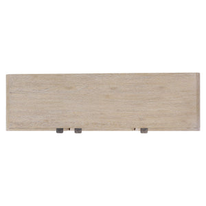 Bernhardt Bernhardt Antibes Buffet With Rustic Oak & Concrete Pedestal Bases — Sculptural Storage, Adjustable Shelves 350134