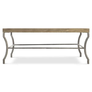 Bernhardt Bernhardt Tribeca Cocktail Table — 44" Wire‑Brushed Aurum Oak Top With Textured Barlow Steel Legs 333022