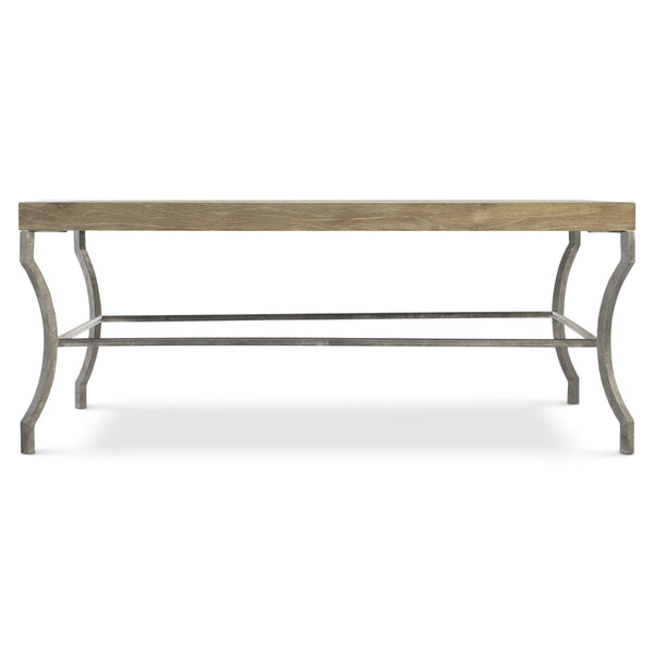 Bernhardt Bernhardt Tribeca Cocktail Table — 44" Wire‑Brushed Aurum Oak Top With Textured Barlow Steel Legs 333022