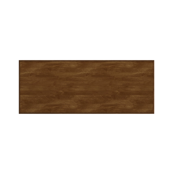 Homelegance By Top-Line Maude Wood Scroll Sofa Table Oak Veneer