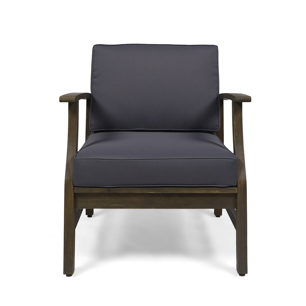 English Elm Perla Solid Acacia Outdoor Club Chair Slatted Hardwood Frame Resort Patio Seat 61442.00GDGRY-61442.00GDGRY