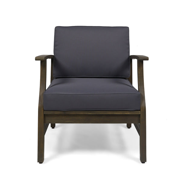 English Elm Perla Solid Acacia Outdoor Club Chair Slatted Hardwood Frame Resort Patio Seat 61442.00GDGRY-61442.00GDGRY