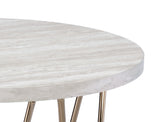 English Elm Steve Silver - Rowyn - Faux Marble Top End Table - Gray