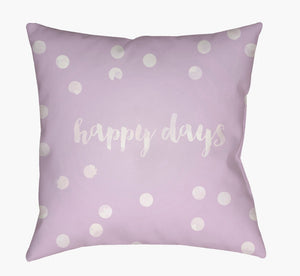 Livabliss Happy Days Woven Polyester Square Throw Pillow Textured Modern Accent for Sofa QTE039-1818
