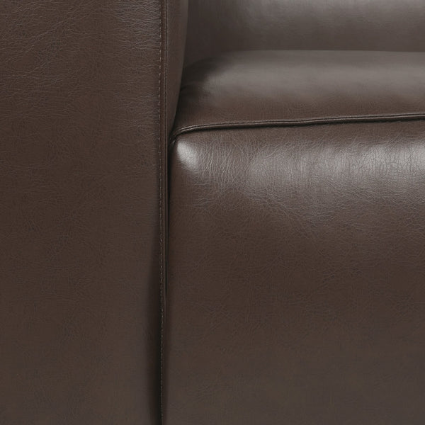 English Elm 3 Seater Tuxedo Sofa with Birch Wood Legs Smooth Upholstery for Modern Living Rooms 71802.00DBRN