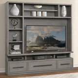 Parker House Pure Modern 2 piece Entertainment Wall Moonstone Oak Solids / Oak Veneers PUR-2PC-ENT-WALL