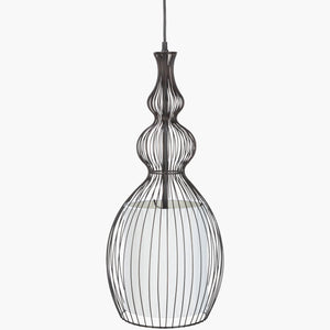 Surya Quinton Modern 12"L X 12"W X 13"H Pendant Light - Stylish, Hand-finished Decor For Your Home Fixture, Black Steel,Linen Qtn-002