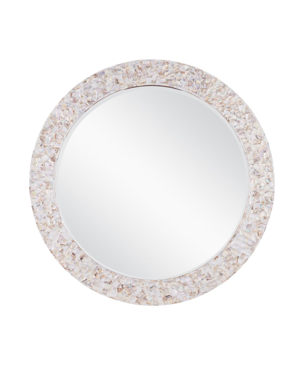 Uma Mother of Pearl Round Mirror