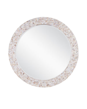 Uma Mother of Pearl Round Mirror