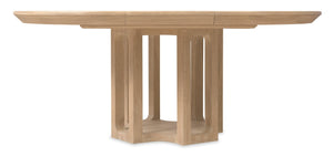 Hooker Furniture Banyon Desert Oak Round Dining Table With 18" Leaf — Solid White Oak Pedestal, Seats 4–6 6081-75201-82