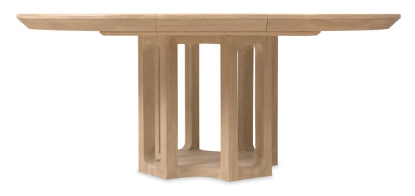 Hooker Furniture Banyon Desert Oak Round Dining Table With 18" Leaf — Solid White Oak Pedestal, Seats 4–6 6081-75201-82