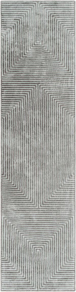 Livabliss Quartz Hand Tufted Viscose Area Rug Lustrous Sheen Medium Pile Living Room Accent Dusty Sage, Dar 3' x 12' QTZ5000-312