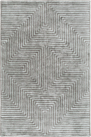 Livabliss Quartz Hand Tufted Viscose Area Rug Lustrous Sheen Medium Pile Living Room Accent Dusty Sage, Dar 4' x 6' QTZ5000-46
