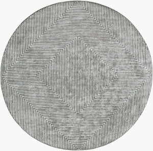 Livabliss Quartz Hand Tufted Viscose Area Rug Lustrous Sheen Medium Pile Living Room Accent Dusty Sage, Dar 8' x 8' Round QTZ5000-8RD