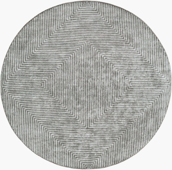 Livabliss Quartz Hand Tufted Viscose Area Rug Lustrous Sheen Medium Pile Living Room Accent Dusty Sage, Dar 8' x 8' Round QTZ5000-8RD