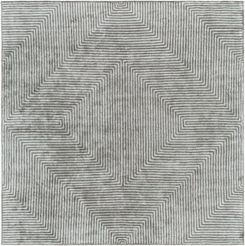 Livabliss Quartz Hand Tufted Viscose Area Rug Lustrous Sheen Medium Pile Living Room Accent Dusty Sage, Dar 8' x 8' Square QTZ5000-8SQ