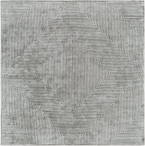 Livabliss Quartz Hand Tufted Viscose Area Rug Lustrous Sheen Medium Pile Living Room Accent Dusty Sage, Dar 8' x 8' Square QTZ5000-8SQ