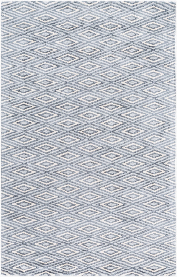 Surya Quartz Qtz-5013 3' X 5' Hand Tufted Viscose Rug - Modern Low Pile Design For Elegant Home Decor Gray Viscose Qtz5015-35
