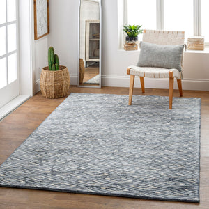 Surya Quartz Qtz-5013 3' X 5' Hand Tufted Viscose Rug - Modern Low Pile Design For Elegant Home Decor Gray Viscose Qtz5015-35