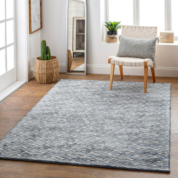 Surya Quartz Qtz-5013 3' X 5' Hand Tufted Viscose Rug - Modern Low Pile Design For Elegant Home Decor Gray Viscose Qtz5015-35