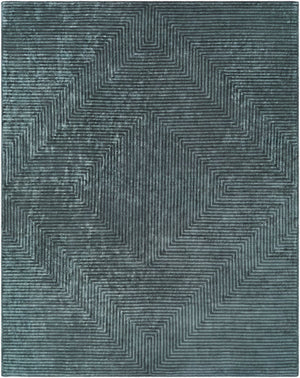 Livabliss Quartz Hand Tufted Viscose Area Rug Lustrous Sheen for Living or Dining Rooms Pale Blue, Char 8' x 10' QTZ5030-810