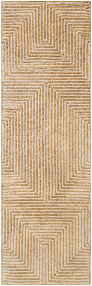 Livabliss Quartz Hand Tufted Viscose Area Rug with Lustrous Sheen for Living and Dining Rooms Mustard, Light 2'6" x 8' QTZ5031-268