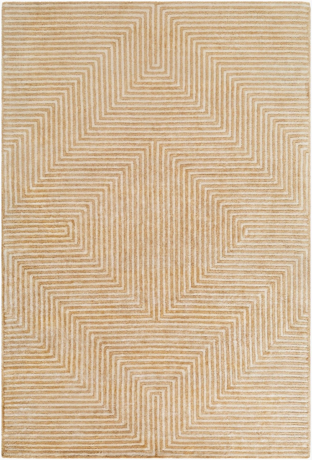Livabliss Quartz Hand Tufted Viscose Area Rug with Lustrous Sheen for Living and Dining Rooms Mustard, Light 9' x 13' QTZ5031-913