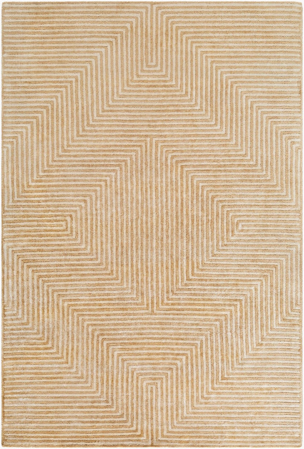 Livabliss Quartz Hand Tufted Viscose Area Rug with Lustrous Sheen for Living and Dining Rooms Mustard, Light 9' x 13' QTZ5031-913