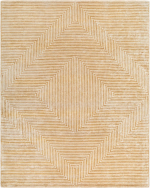 Livabliss Quartz Hand Tufted Viscose Area Rug with Lustrous Sheen for Living and Dining Rooms Mustard, Light 8' x 10' QTZ5031-810