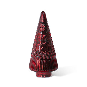 Festive Red Glass Lighted Christmas Tree, 12 in. XAB30047 Park Hill