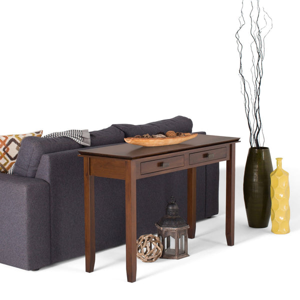 English Elm Artisan Console Sofa Table - Russet Brown, Handcrafted Storage Solution For Any Room'S Elegance B136P159466