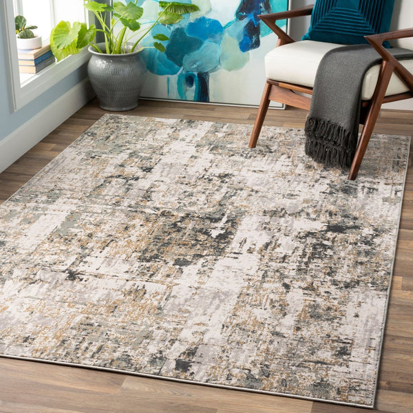 Livabliss Quatro Geometric Mid-century Modern Area Rug Polypropylene Blend for Entryways Gray, Light Sla 8'10" x 12'4" QUA2300-93123