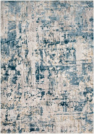 Livabliss Quatro Geometric Machine Woven Polypropylene Accent Rug for Entryway or Hallway Light Blue, Dar 8'10" x 12'4" QUA2303-93123