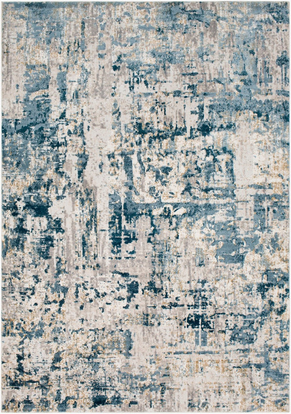 Livabliss Quatro Geometric Machine Woven Polypropylene Accent Rug for Entryway or Hallway Light Blue, Dar 8'10" x 12'4" QUA2303-93123