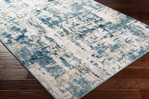Livabliss Quatro Geometric Machine Woven Polypropylene Accent Rug for Entryway or Hallway Light Blue, Dar 8'10" x 12'4" QUA2303-93123