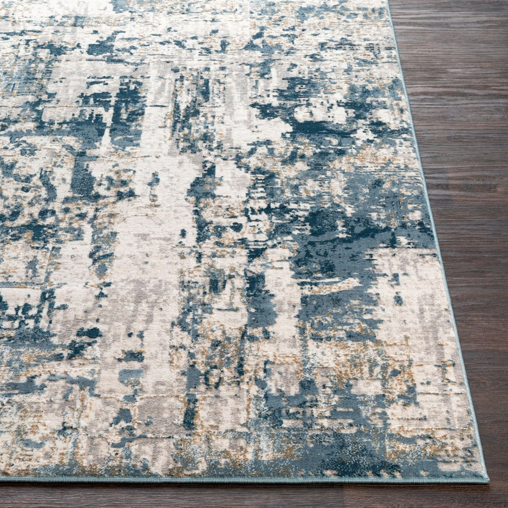 Livabliss Quatro Geometric Machine Woven Polypropylene Accent Rug for Entryway or Hallway Light Blue, Dar 8'10" x 12'4" QUA2303-93123