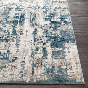 Livabliss Quatro Geometric Machine Woven Polypropylene Accent Rug for Entryway or Hallway Light Blue, Dar 8'10" x 12'4" QUA2303-93123