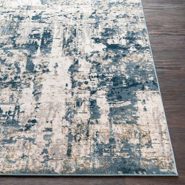 Livabliss Quatro Geometric Machine Woven Polypropylene Accent Rug for Entryway or Hallway Light Blue, Dar 8'10" x 12'4" QUA2303-93123